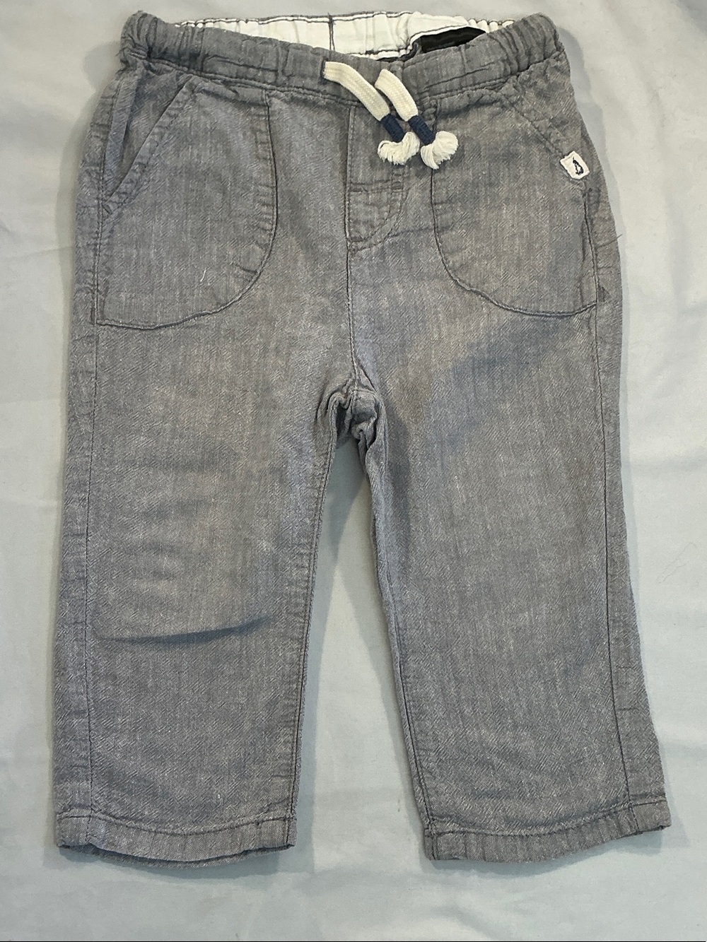 H&M Grey Elastic Drawstring Jogger Pants w/ adjustable waistband